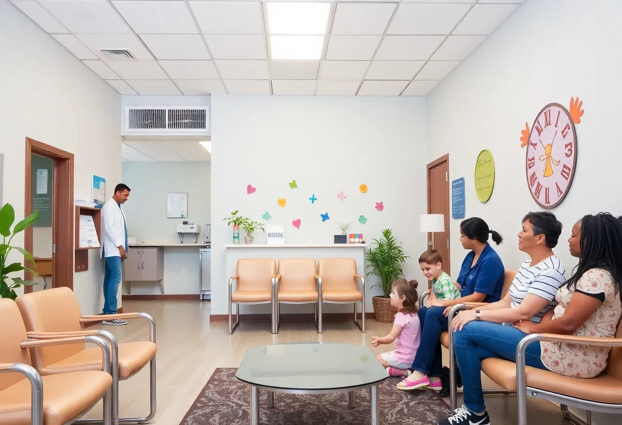 Interior of a pediatric urgent care clinic in Atlanta