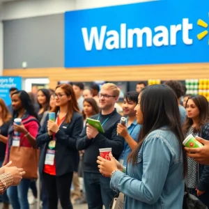 Entrepreneurs presenting innovative products at Walmart pitch event