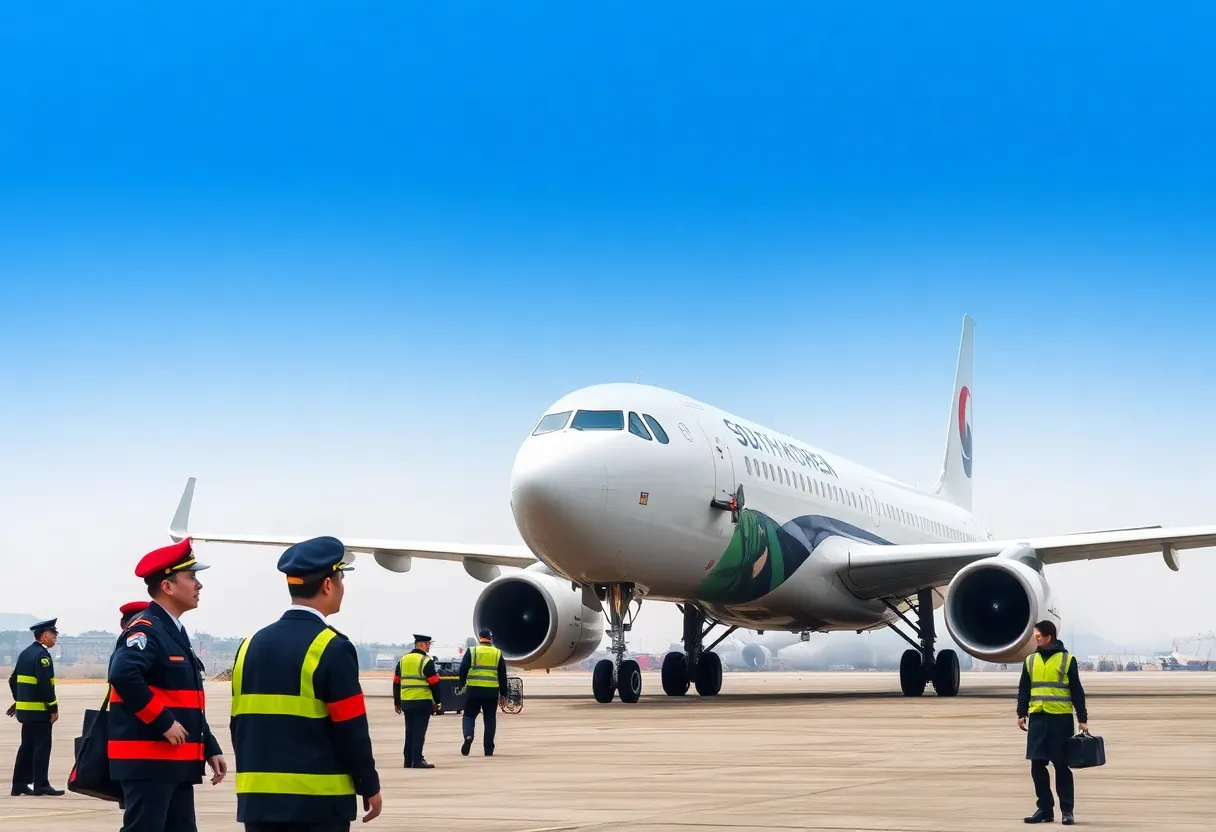 South Korean charter plane at Hartsfield-Jackson International Airport