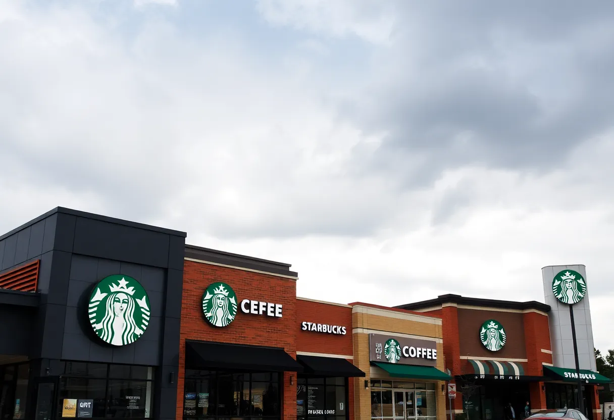 Starbucks coffee shop storefronts in Atlanta
