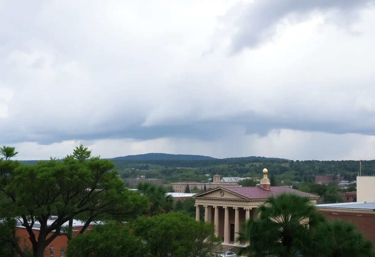 Rainy day in Athens, Georgia