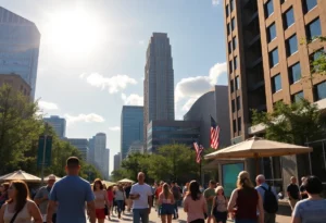 A warm and sunny weekend in Atlanta with clear skies