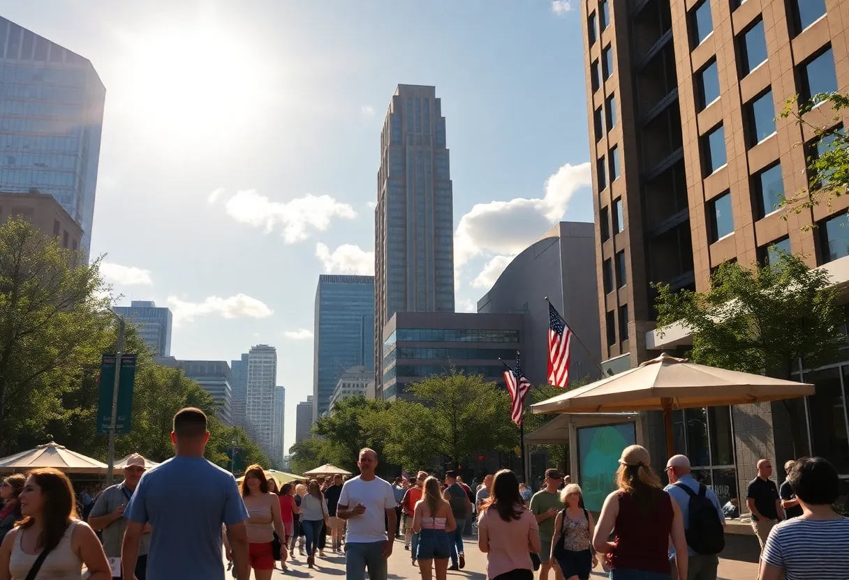 A warm and sunny weekend in Atlanta with clear skies