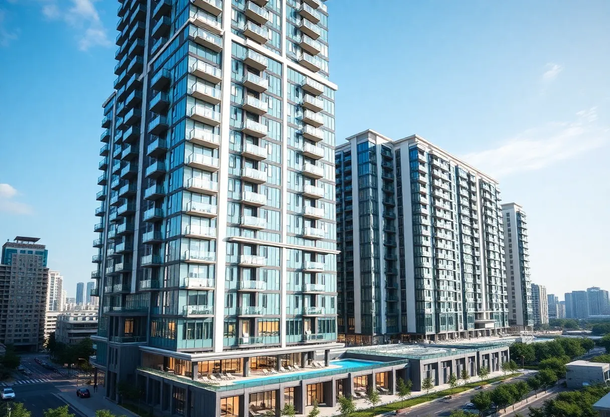 The Mitchell luxury residential tower at Centennial Yards, Atlanta