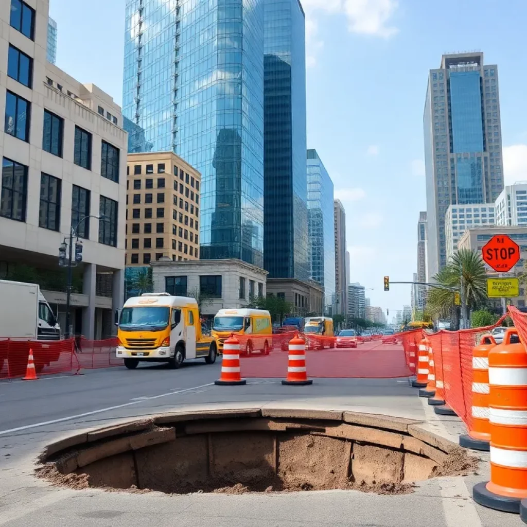 Overview of construction and traffic disruptions in Downtown Atlanta