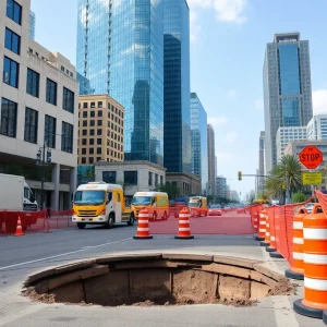 Overview of construction and traffic disruptions in Downtown Atlanta