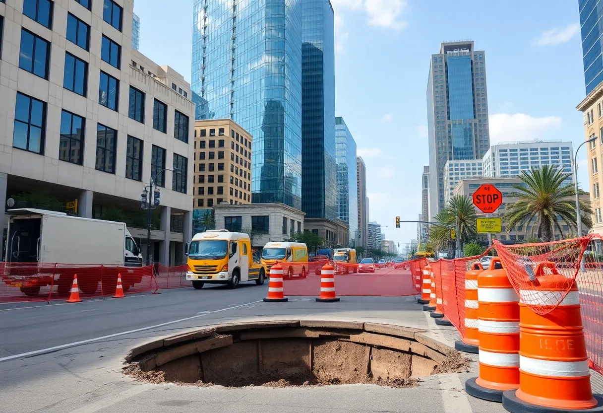 Overview of construction and traffic disruptions in Downtown Atlanta