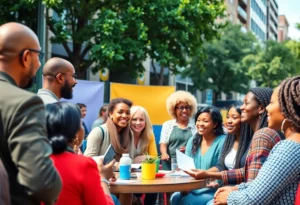 Community meeting discussing transportation issues in Atlanta