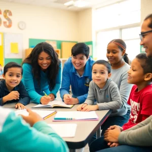 Students benefiting from the Truancy Intervention Project in Atlanta engaging in educational activities.