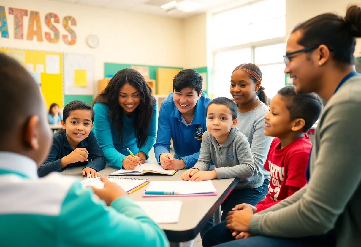 Students benefiting from the Truancy Intervention Project in Atlanta engaging in educational activities.