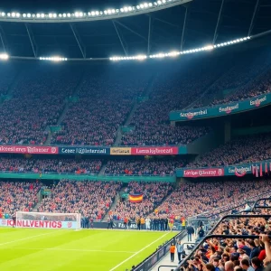 Fans enjoying the Vikings home opener at U.S. Bank Stadium