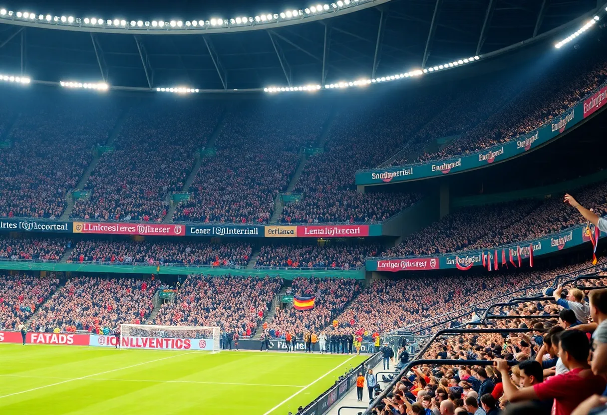 Fans enjoying the Vikings home opener at U.S. Bank Stadium