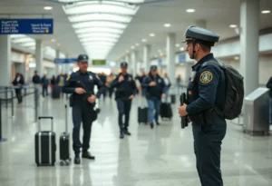 Police officers responding at Hartsfield-Jackson Atlanta International Airport