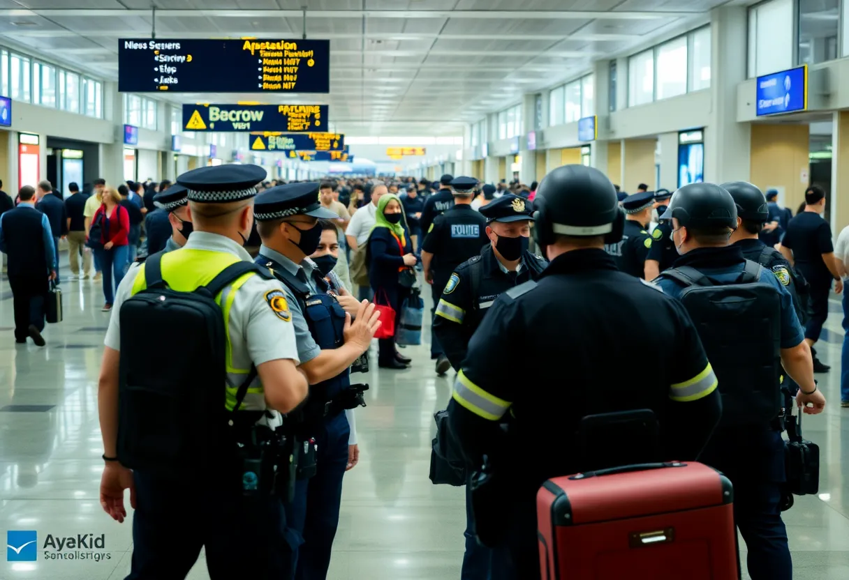 Police presence at Hartsfield-Jackson Atlanta International Airport after an arrest.