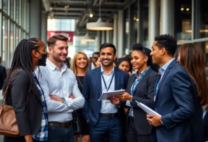 Diverse group of Atlanta business leaders working together