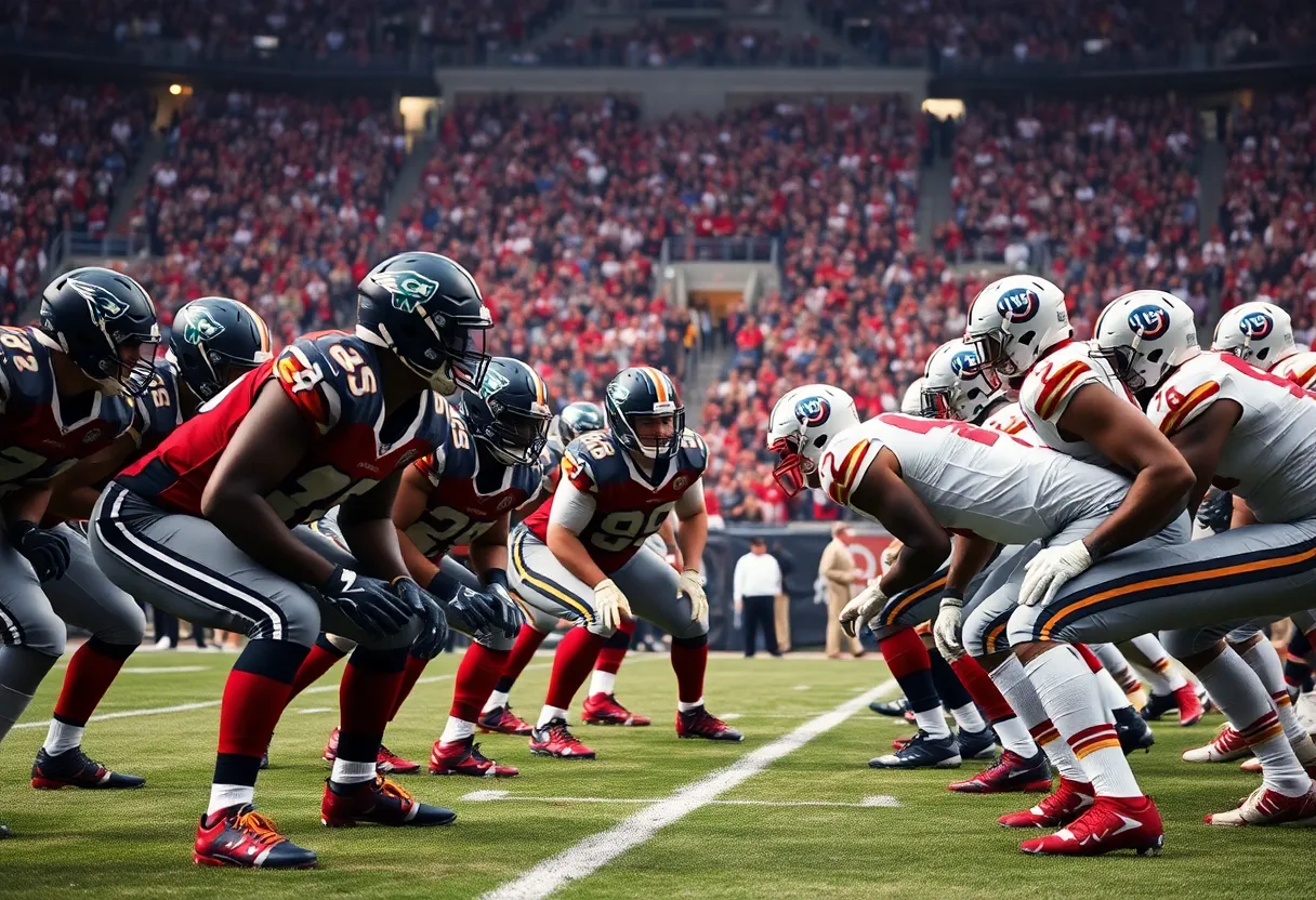 Atlanta Falcons defense gearing up for a football game