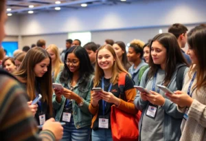 Students showcasing technology projects during the Atlanta Innovation Cup