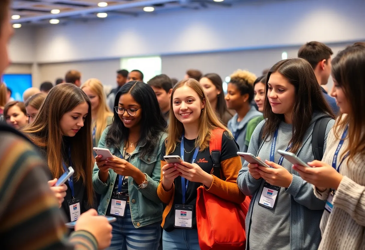 Students showcasing technology projects during the Atlanta Innovation Cup