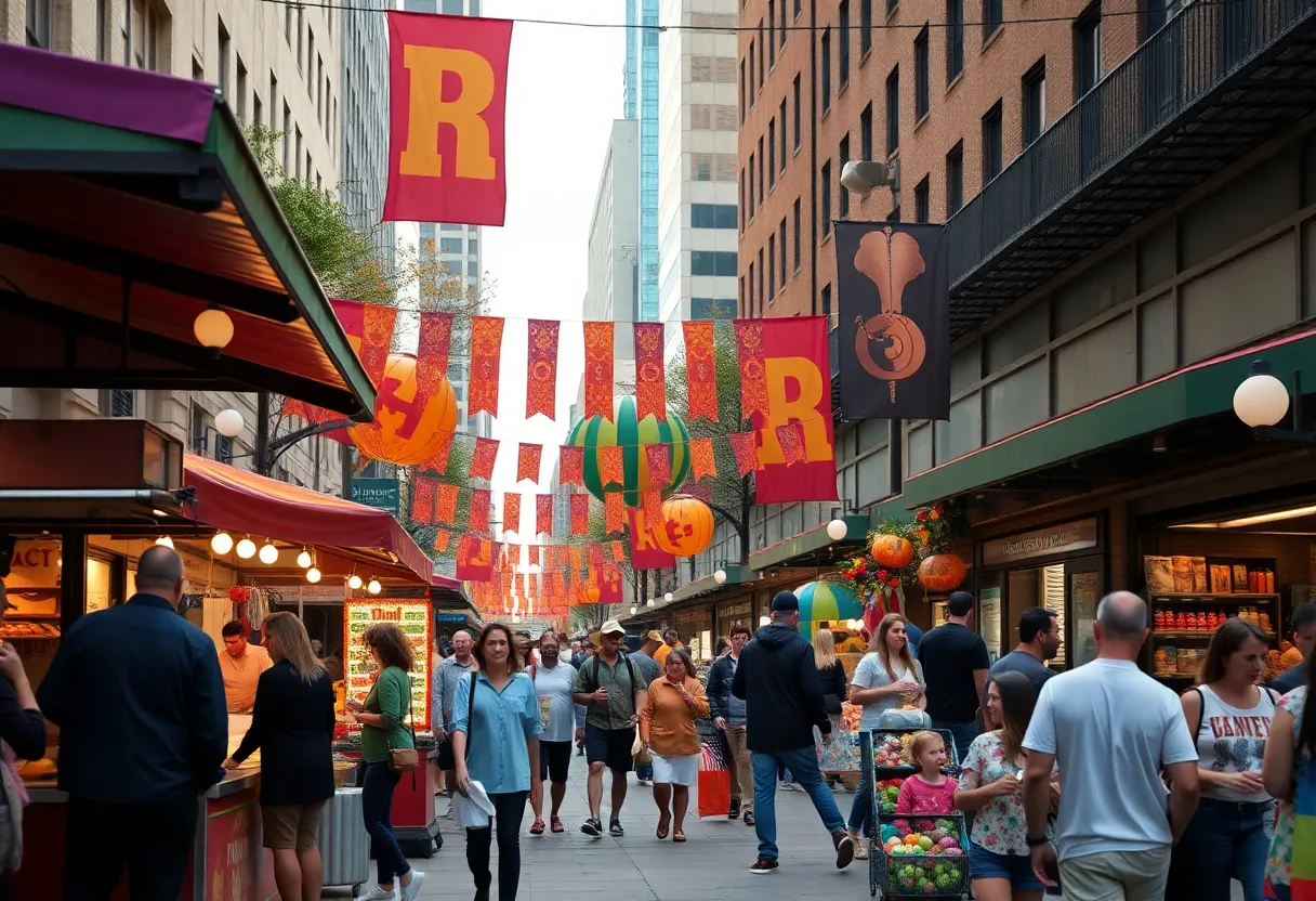 Families enjoying autumn festivals in Atlanta