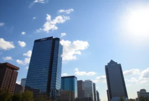 Skyline of Atlanta during warm weather