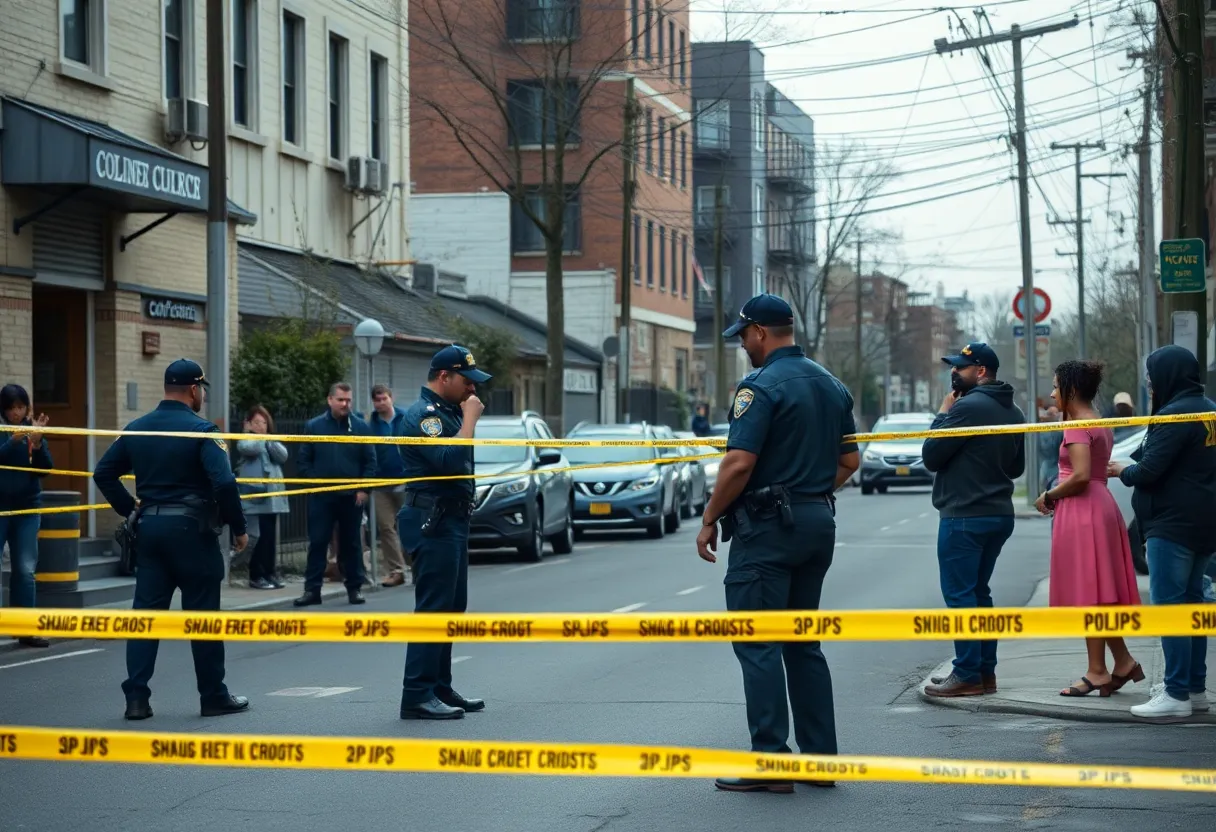 Police investigating a crime scene in Atlanta