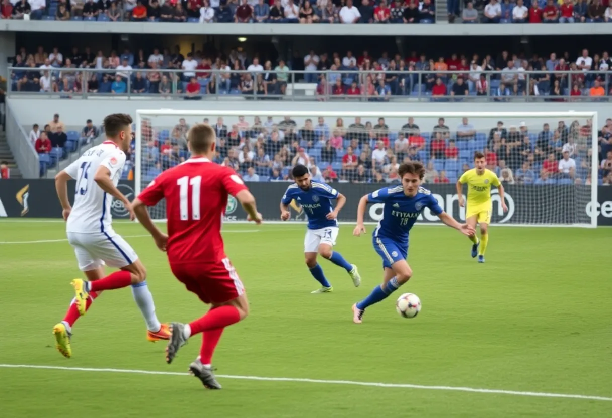 Atlanta United players preparing for a match against Inter Miami