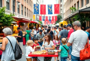 A lively gathering of families and friends at outdoor events in Atlanta.