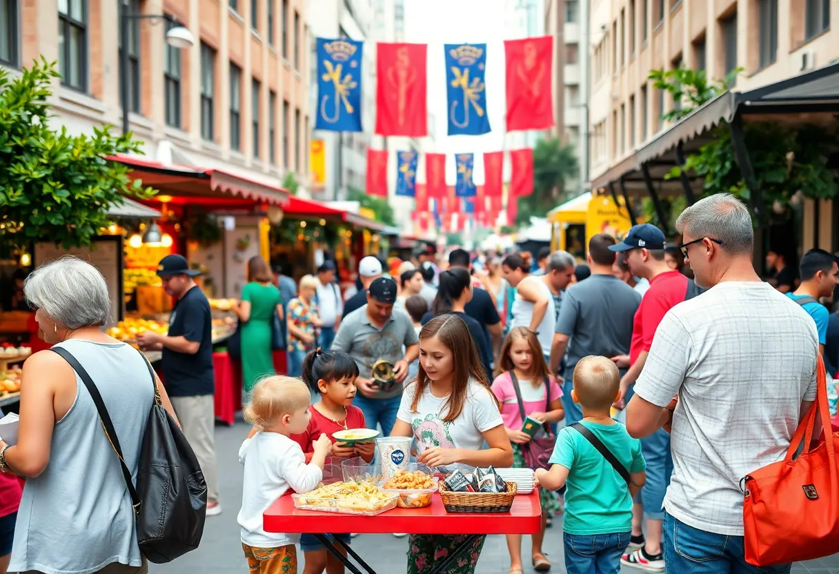 A lively gathering of families and friends at outdoor events in Atlanta.