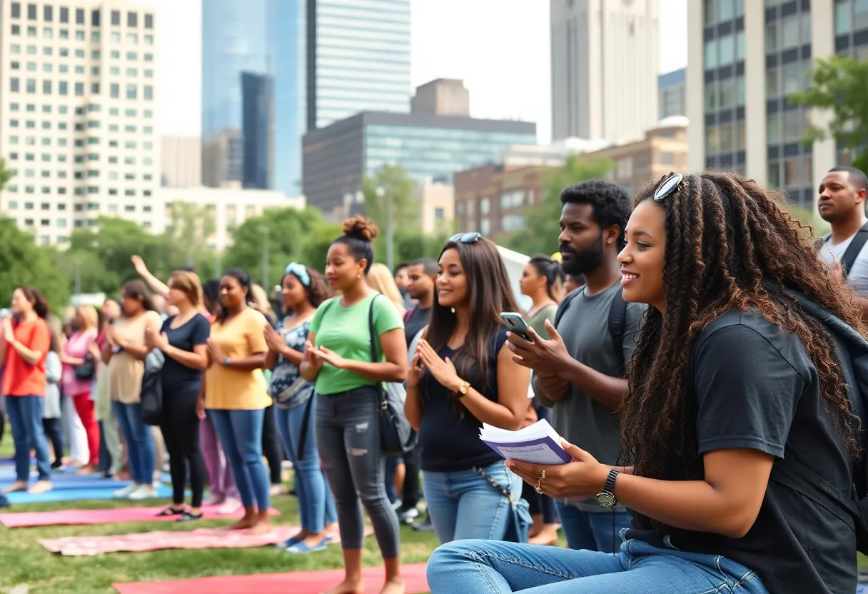 Group participating in wellness activities in Atlanta