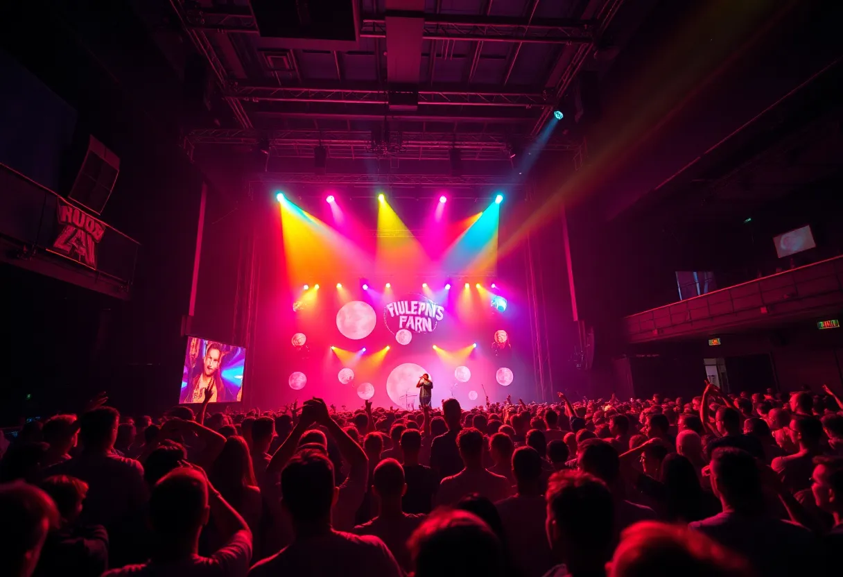 Crowd enjoying a rap concert in Atlanta