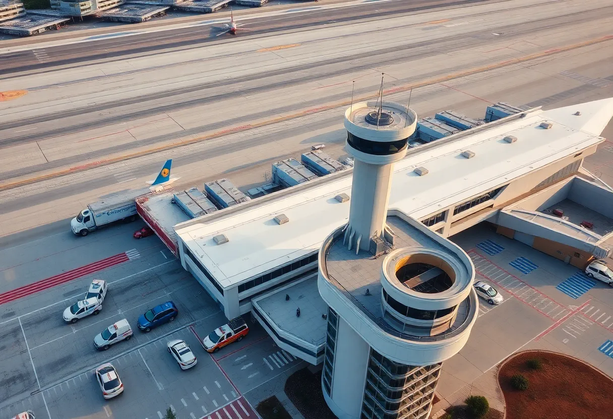 Emergency services at Hartsfield-Jackson Atlanta International Airport during tower evacuation