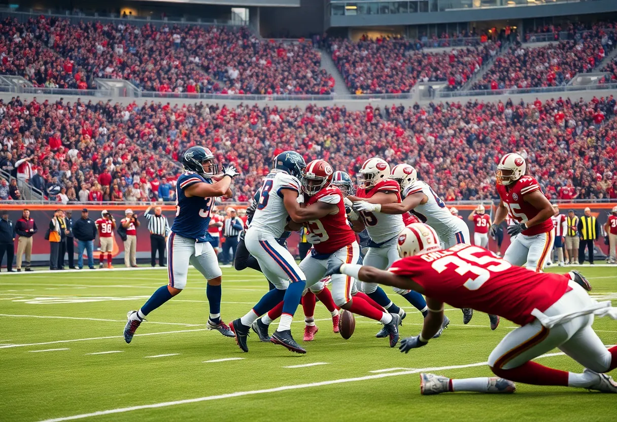 Buffalo Bills playing against Atlanta Falcons in an NFL match