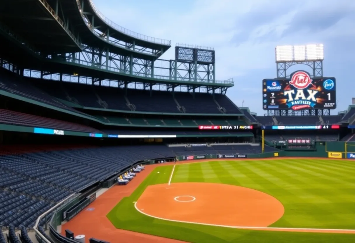 Interior view of Braves stadium showcasing the baseball field
