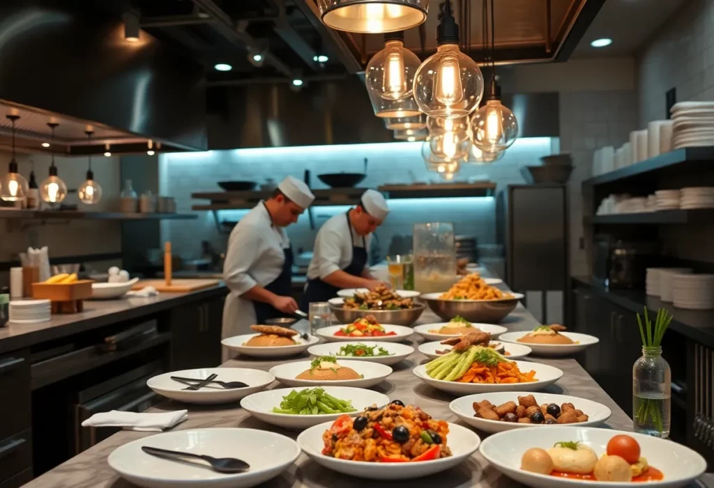 Live cooking demonstration by a renowned chef in Atlanta's culinary scene