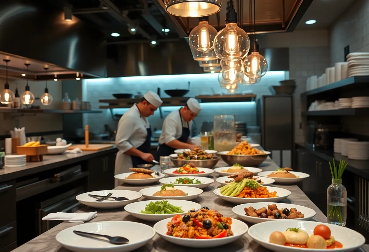 Live cooking demonstration by a renowned chef in Atlanta's culinary scene