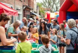 Families enjoying activities at the Childersburg Fall Festival
