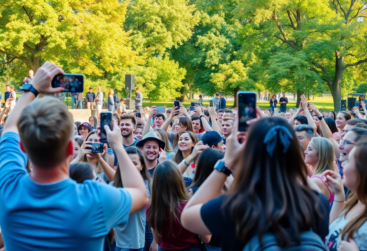 Crowd enjoying a concert in Piedmont Park