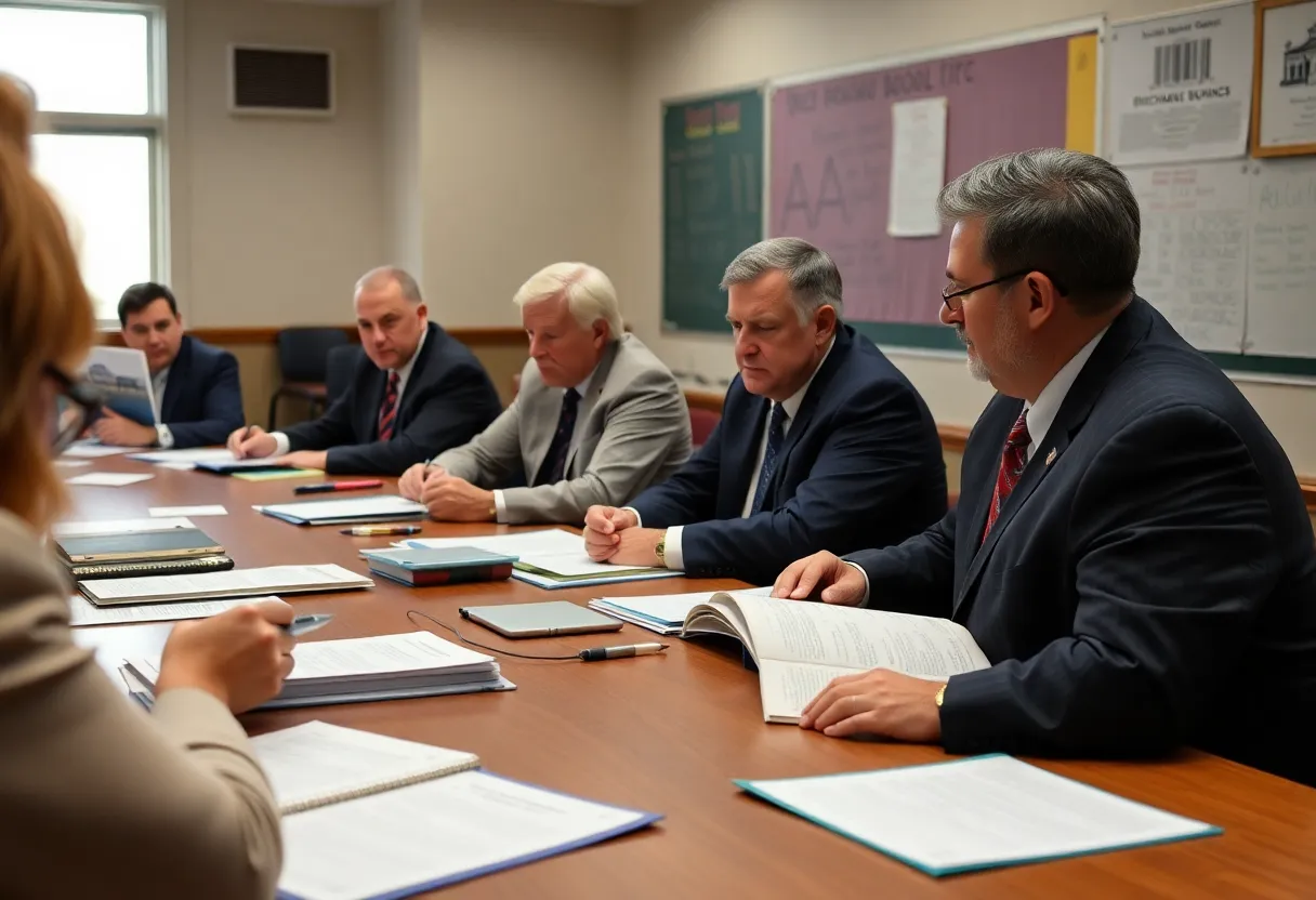 DeKalb County School Board members during a meeting