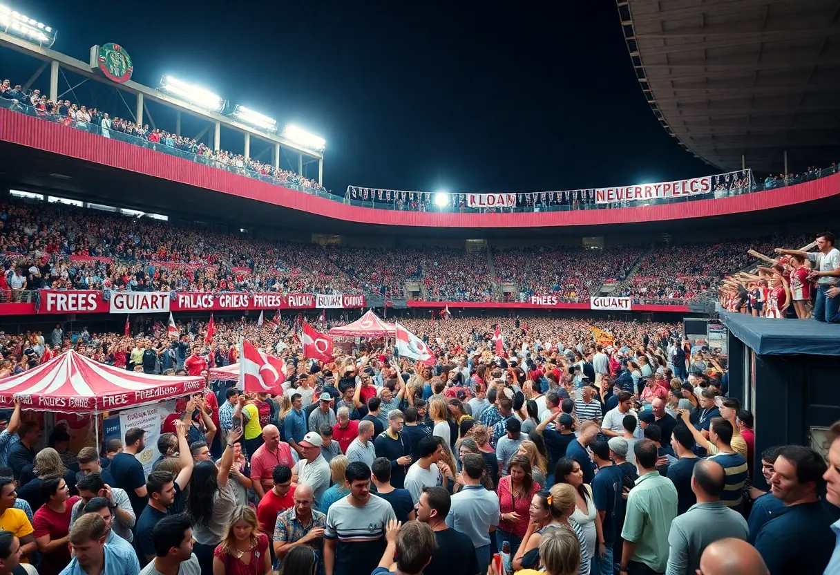 Celebration of Delta Air Lines 100th anniversary at Mercedes-Benz Stadium
