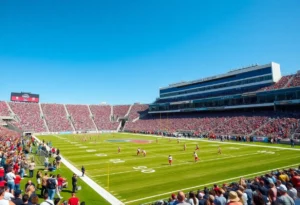 EMU Eagles playing against Ohio Bobcats at Rynearson Stadium