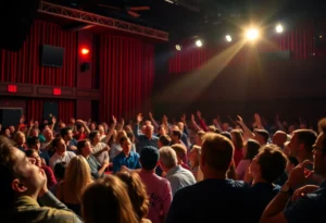Audience enjoying a comedy show at Limelight Theater