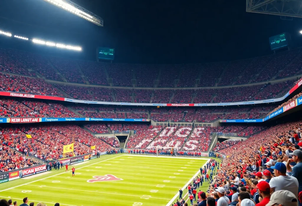 Atlanta Falcons game day atmosphere at stadium