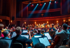 Concert performance by Faye Webster with an orchestra in Atlanta Symphony Hall.