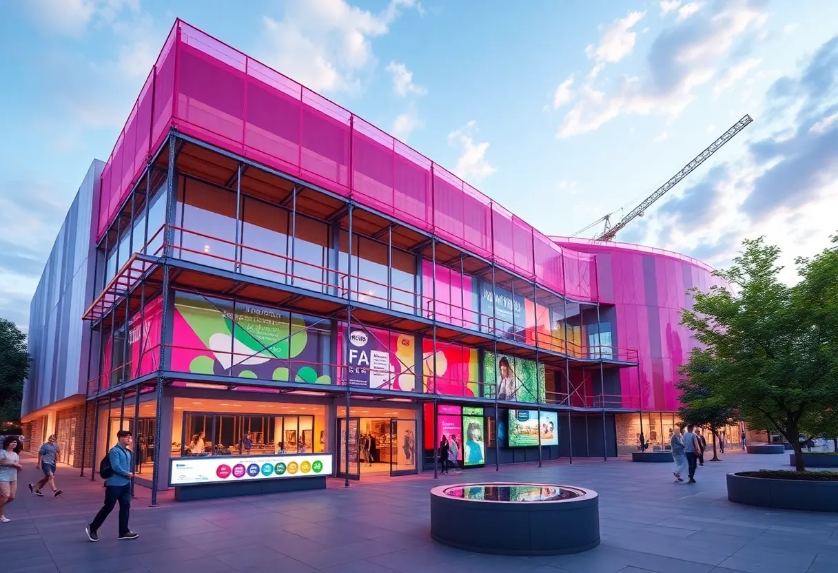 Rendering of Fernbank Museum under renovation with new interactive exhibits