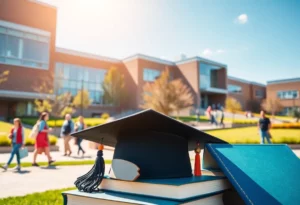 Outdoor view of Fitchburg State University campus