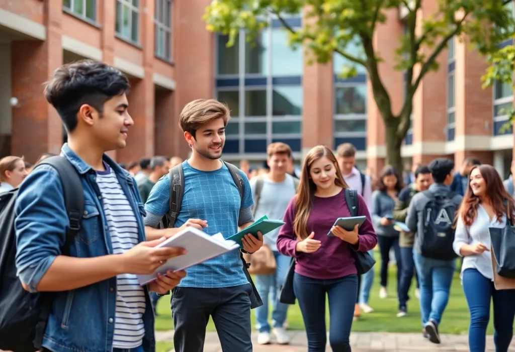 Students on Georgia Southern University campus engaging in academic activities