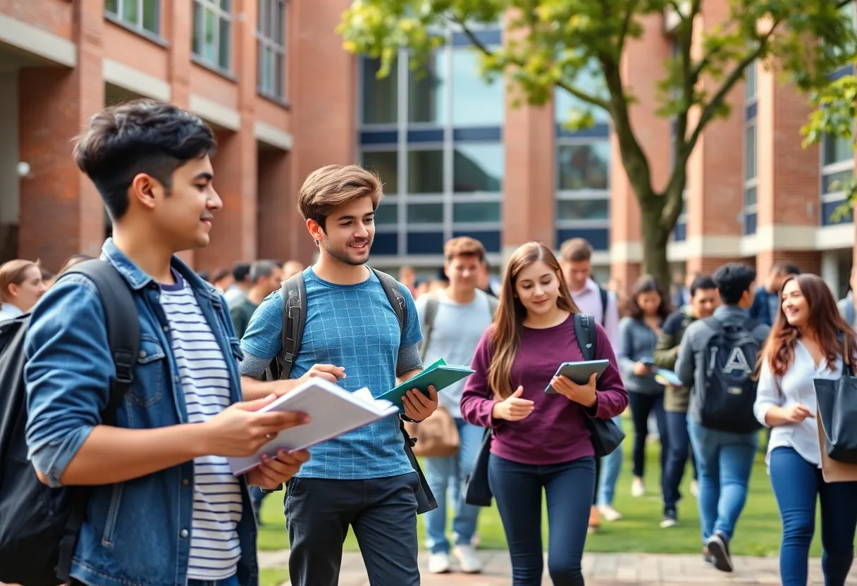 Students on Georgia Southern University campus engaging in academic activities