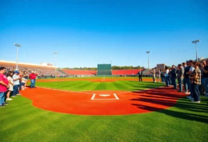 Newly upgraded baseball field for schools