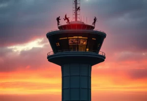 Emergency evacuation at Hartsfield-Jackson airport control tower