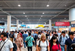 Busy terminal at Hartsfield-Jackson Atlanta International Airport